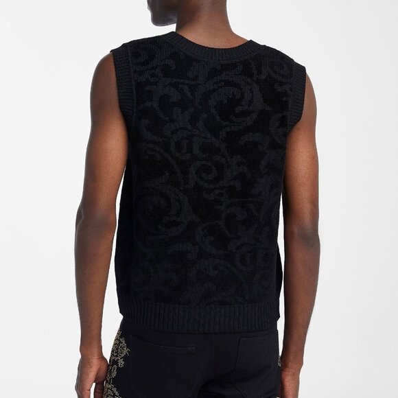 BNWT AW24 ERNEST W. BAKER JACQUARD CHENILLE SWEATER VEST M - Picture 11 of 12